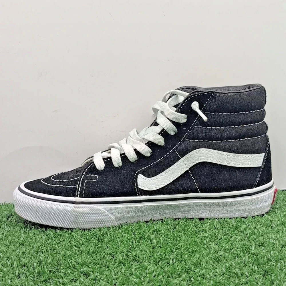 Vans SK8-Hi Old Skool High Tops Shoes Men's 5.5 Womens 7 Black‎ Suede Skateboard